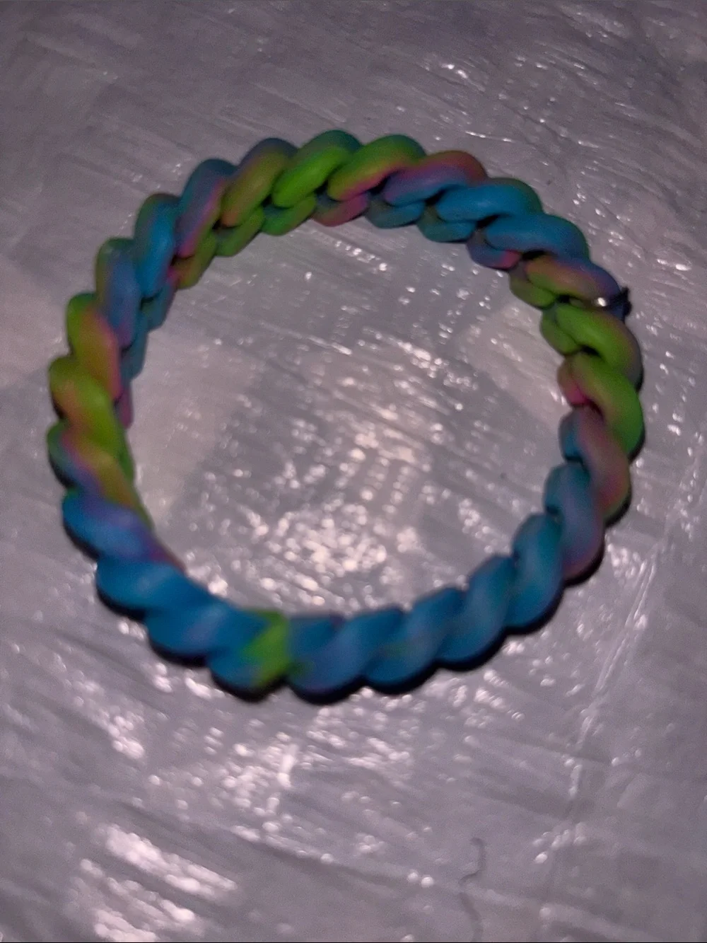 Twist Rainbow Silicone Hair Bracelet for Kids - Multicolor